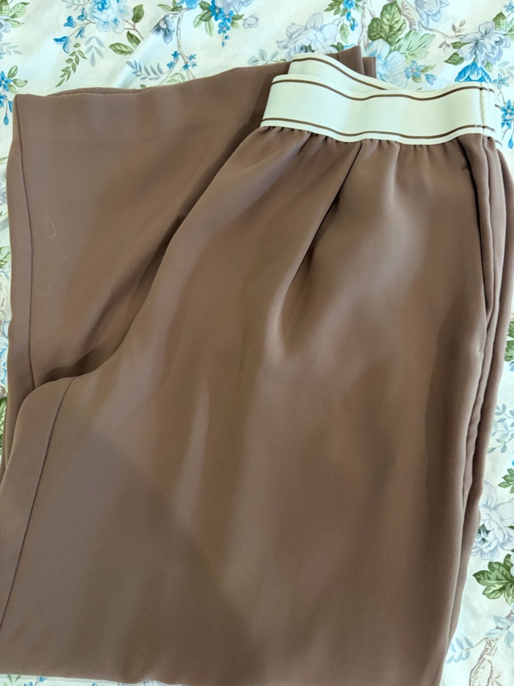 Reiss Wide Leg Palazzo Pants in Brown - Picture 4 of 6